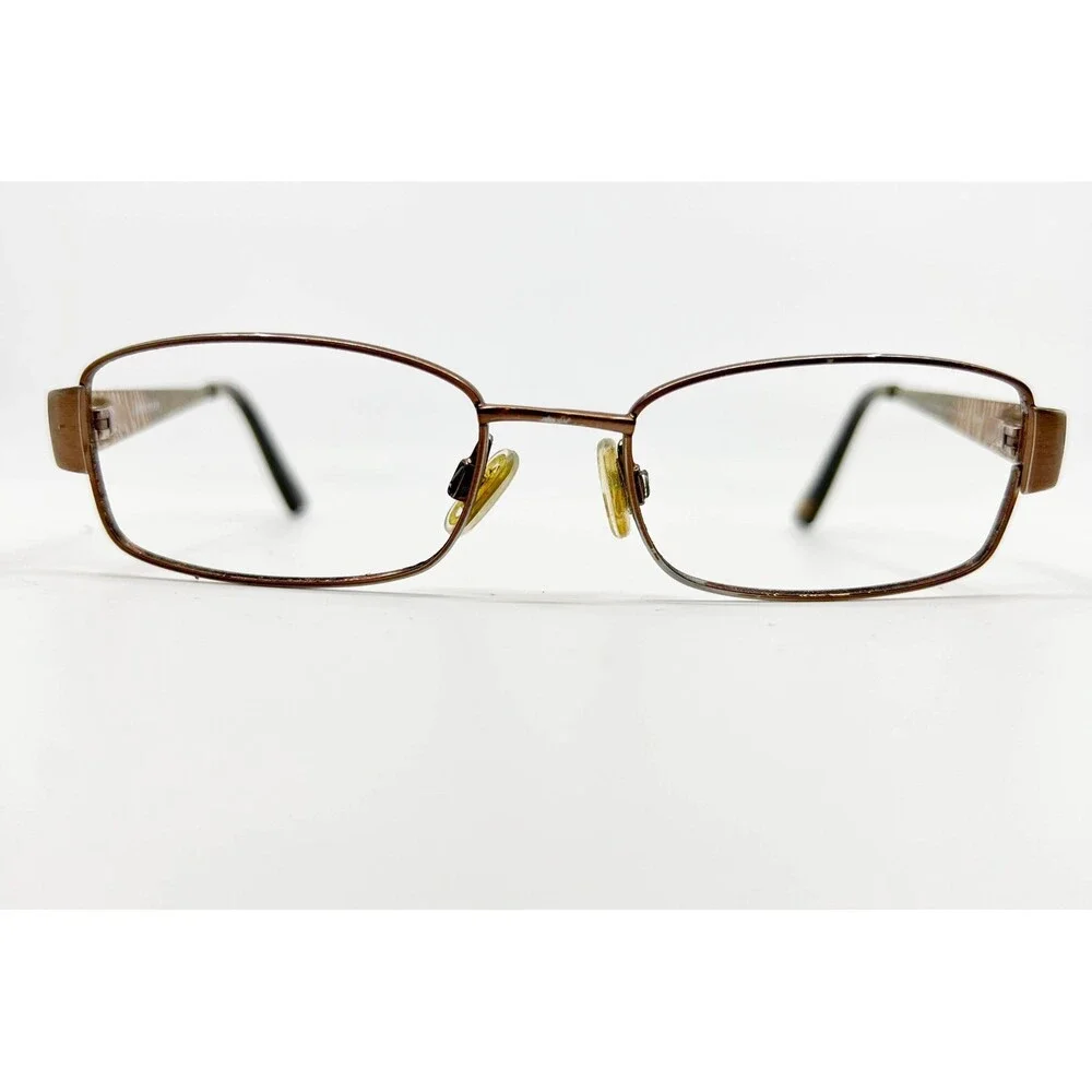 Anne Klein Eyeglass Frames Womens Mocha Brown Animal Print AK5046 50 17 130